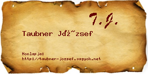 Taubner József névjegykártya